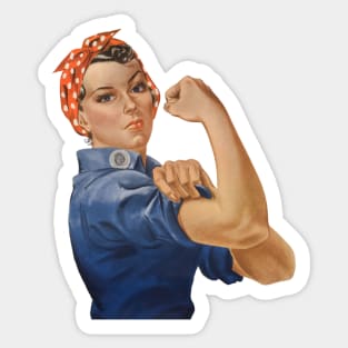 Rosie the Riveter, We Can Do It! World War II Poster Art Sticker